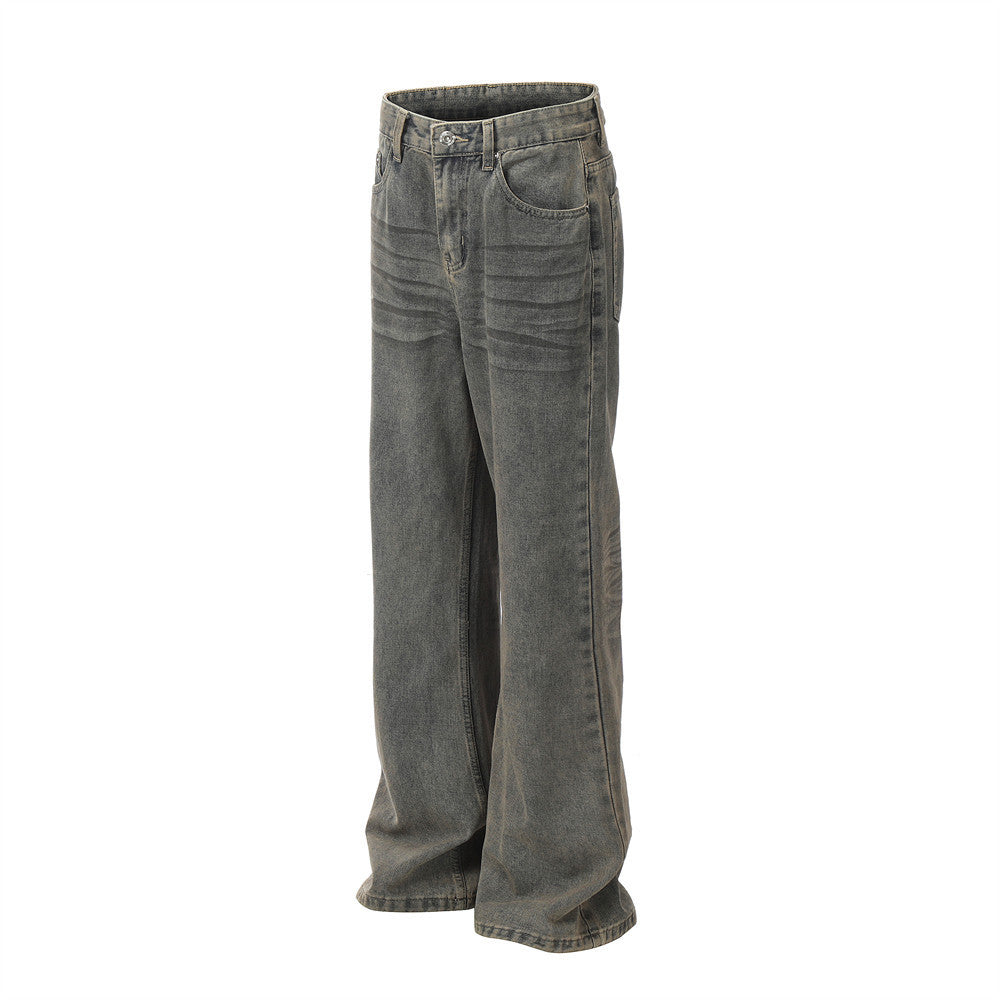 Vintage Fashion Denim Bell-bottom Pants Male