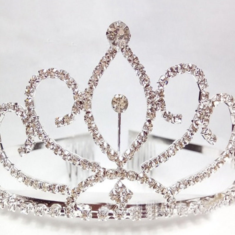 Korean bride crown diamond wedding jewelry chain claw crown classic hair headdress