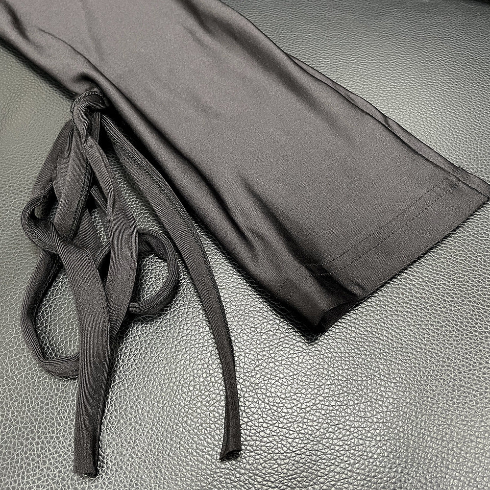 Tight Split Bell-bottom Pants Women