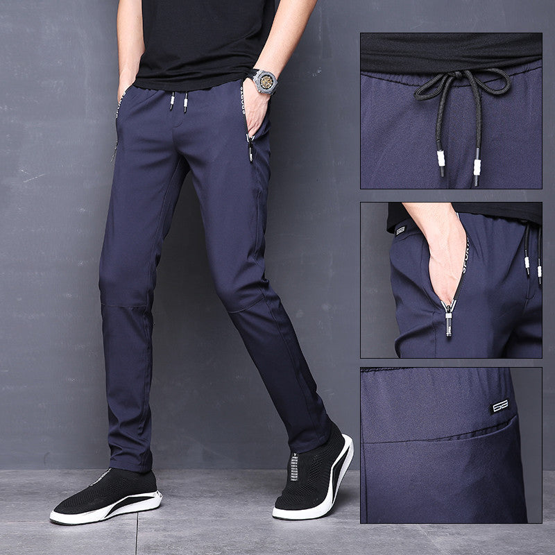 Slim fit harem stretch track pants