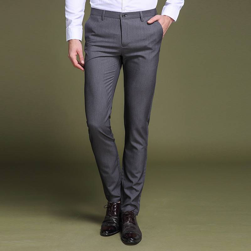 Slim-fit stretch pants with four seasons feet