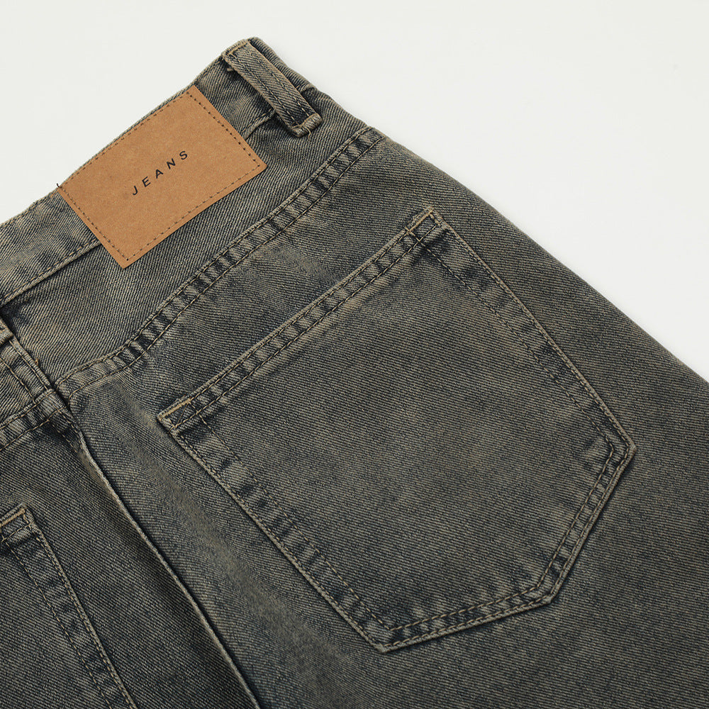 Vintage Fashion Denim Bell-bottom Pants Male