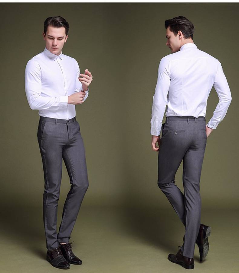 Slim-fit stretch pants with four seasons feet