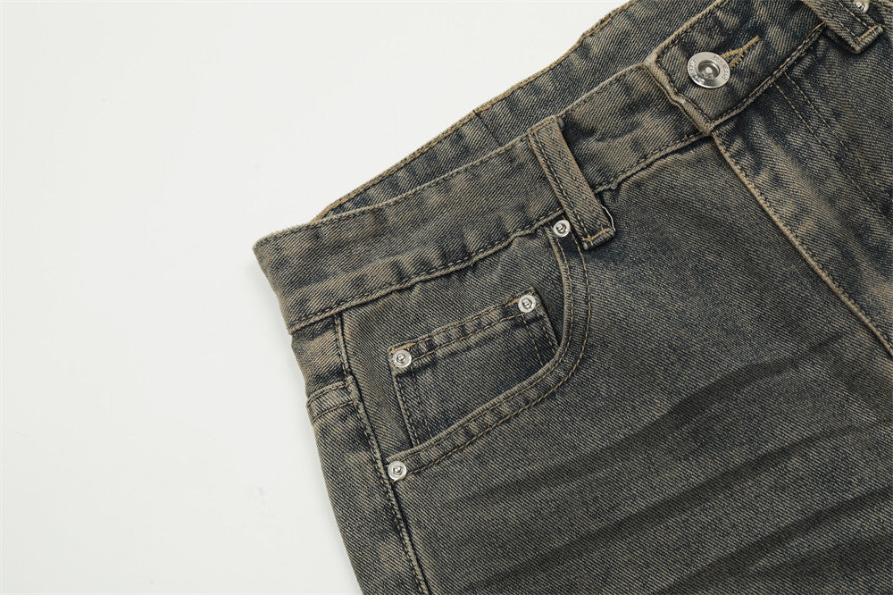 Vintage Fashion Denim Bell-bottom Pants Male