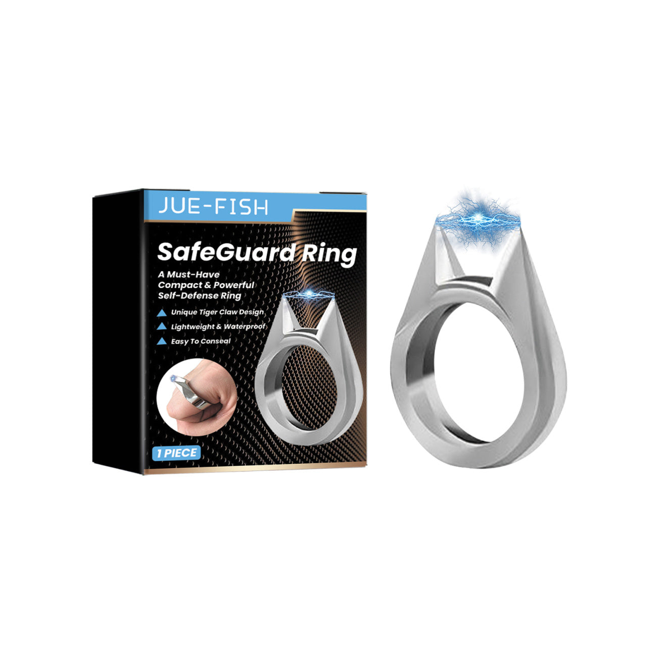 Jue-Fish Cat Ear Rings Pair Rings For Men And Women Decorate Fashionable Outfits With Jewelry Rings