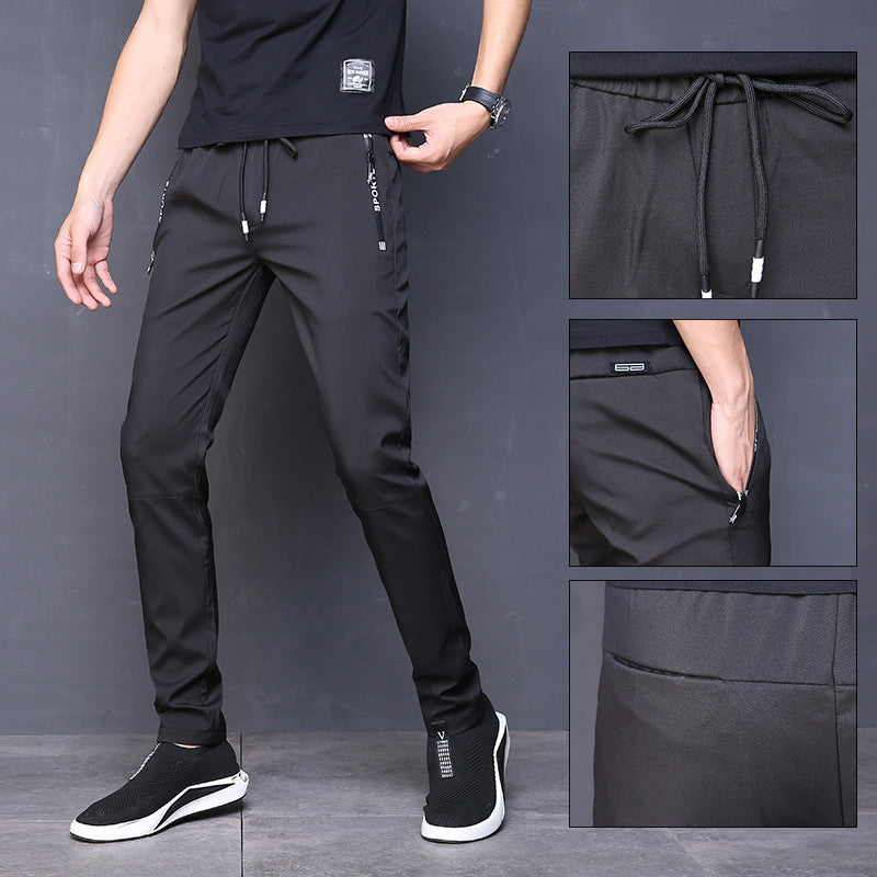 Slim fit harem stretch track pants