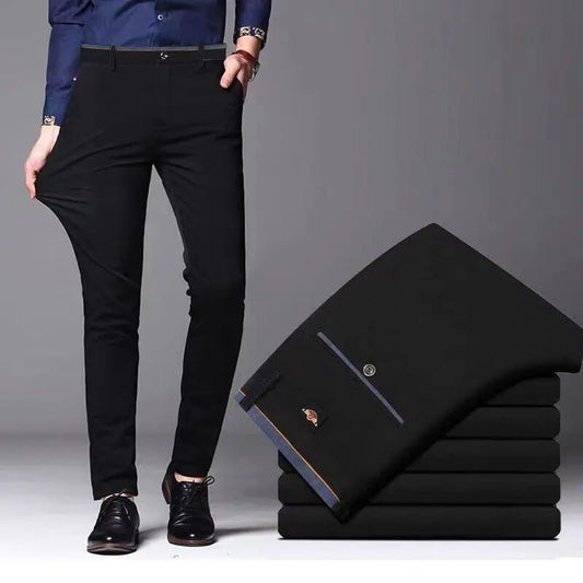 Slim Fit Stretch Pencil Pants Korean Style Suit Pants