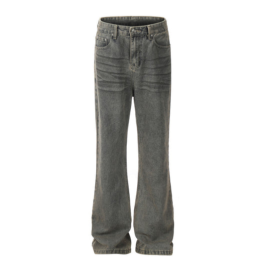 Vintage Fashion Denim Bell-bottom Pants Male