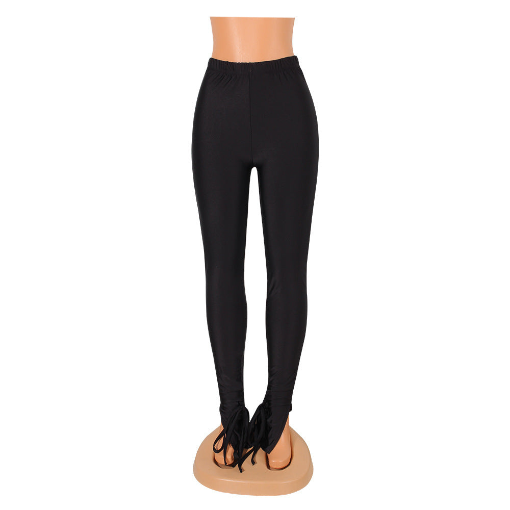 Tight Split Bell-bottom Pants Women