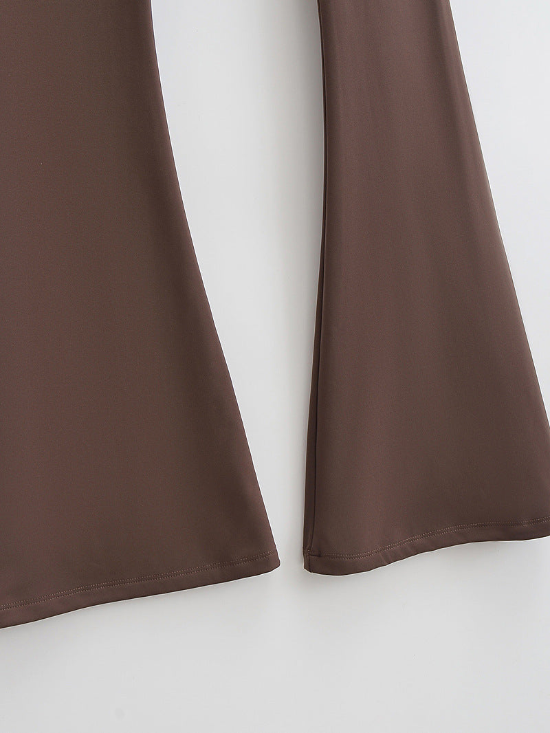 Thickened Sanded Fabric Yoga Bell-bottom Pants Women