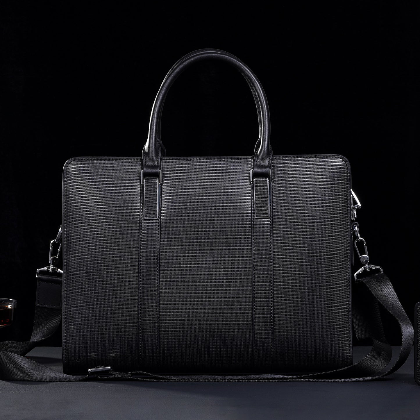 High-end Business Computer Men's Cowhide Handbag