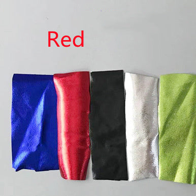 Women's Bright Slim-fit Imitation Leather Irregular Bell-bottom Pants